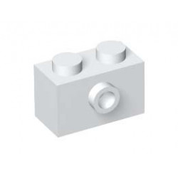 BRICK 1X2 W/ 1 KNOB: {бял}