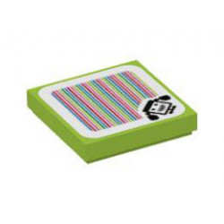 FLAT TILE 2X2, W/ STICKER NO. 150: {ярко жълто-зелен}