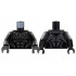 Torso Armor, Silver Teeth Necklace and Trim, Pearl Dark Gray Muscle Panels Pattern / Black Arms / Black Hands: {черен}