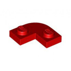 PLATE 2X2, 1/4 CIRCLE, W/ CUT OUT: {ярко червен}