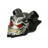 Minifigure, Visor Mask Ninjago Oni with Silver Face, Red Eyes, and Tan Sharp Teeth Pattern: {черен}
