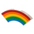 Tile, Round Corner 2 x 2 Macaroni with Red, Orange, Yellow, Green, and Blue Rainbow Pattern: {бял}