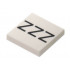 Tile 2 x 2 with Groove with Black ZZZ Pattern: {бял}