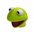 Minifigure, Head, Modified Muppet Kermit, White Eyes, Red Mouth Pattern: {ярко жълто-зелен}