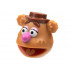Minifigure, Head, Modified Muppet Fozzie, Reddish Brown Hat and Eyebrows, Dark Pink Nose Pattern: {умерен нуга}