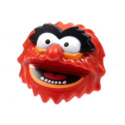 Minifigure, Head, Modified Muppet Animal with Black Eyebrows, Orange Eyelids and Lip Pattern: {ярко червен}
