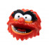 Minifigure, Head, Modified Muppet Animal with Black Eyebrows, Orange Eyelids and Lip Pattern: {ярко червен}