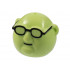 Minifigure, Head, Modified Muppet Bunsen Honeydew, Black Glasses Pattern: {пролетно жълто-зелен}
