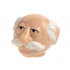 Minifigure, Head, Modified Muppet Waldorf with White Hair and Moustache Pattern: {светло нуга}