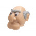 Minifigure, Head, Modified Muppet Statler with Light Bluish Gray Hair and Eyebrows Pattern: {светло нуга}
