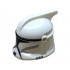 Minifigure, Headgear Helmet SW Clone Trooper with Holes, Light Bluish Gray and Black Markings and Black Visor Pattern: {бял}