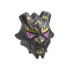 Minifigure, Visor Mask Ninjago Crystal King with Large Gold Markings and Magenta and Bright Pink Eyes Pattern: {титаниево метален}