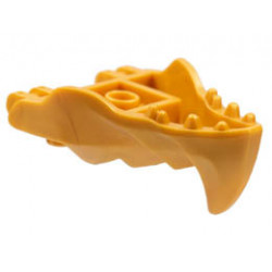 Dragon Head (Ninjago) Jaw with Large Spike and 2 Bar Handles on Back: {топло златист}