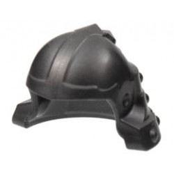 Minifigure, Headgear Helmet Ninja / Samurai without Clip: {титаниево метален}