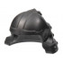 Minifigure, Headgear Helmet Ninja / Samurai without Clip: {титаниево метален}