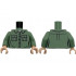 Torso Female Shirt with Pockets and Buttons, White T-Shirt Pattern / Sand Green Arms / Light Nougat Hands: {пясъчно зелен}
