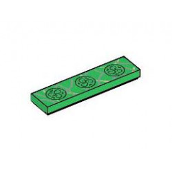 FLAT TILE 1X4, NO. 181: {тъмно зелен}