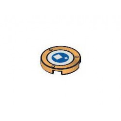 FLAT TILE 2X2, ROUND, NO. 1238: {топло златист}