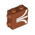 BRICK 1X2X1 2/3, W/ 8 KNOBS, NO. 1: {тъмно оранжев}