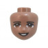 Mini Doll, Head Friends with Black Eyebrows, Reddish Brown Eyes, Black Lips Open Mouth Smile Pattern: {умерено кафяв}
