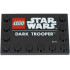 Tile, Modified 4 x 6 with Studs on Edges with LEGO Star Wars Logo and White DARK TROOPER Pattern: {черен}
