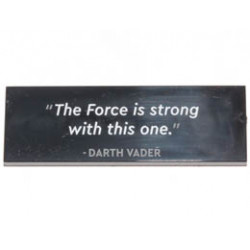 Tile 2 x 6 with The Force is strong with this one. - DARTH VADER Pattern: {черен}