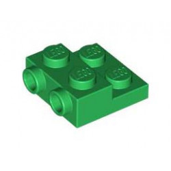 Плочка 2X2X2/3 с 2 хоризонтални стъда : {тъмно зелен}