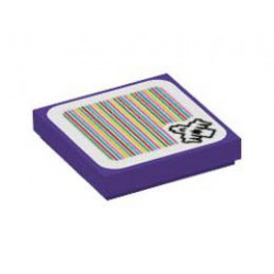 FLAT TILE 2X2, W/ STICKER NO. 183: {светло виолетов}