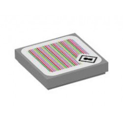 FLAT TILE 2X2, W/ STICKER NO. 185: {умерено каменно сив}