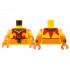 Torso Yellow Vest, Red Fire, Silver Spiked Collar Pattern / Orange Arms with Yellow Short Sleeves, Red Flame, Silver Spike Cuff Pattern / Orange Hands : {ярко жълт}