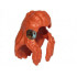 Minifigure, Hair Female Long Wavy with Braids with Molded Hard Plastic Trans-Light Blue Ring Pattern - Flexible Rubber: {тъмно оранжев}
