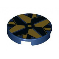 FLAT TILE 2X2, ROUND, NO. 1237: {земно син}