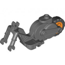 Flywheel Stuntz Riding Cycle with Orange Rear Wheel and Black Tire: {тъмно каменно сив}