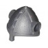 Minifigure, Headgear Helmet Viking with Side Holes: {сребърно метален}