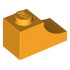BRICK 1X2, OUTSIDE HALF ARCH, NO. 1: {огнено жълто-оранжев}