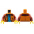 Torso Jacket with Dark Red Shoulders, Silver Classic Space Logo, Dark Azure Shirt Pattern / Dark Red Arms / Yellow Hands: {тъмно оранжев}