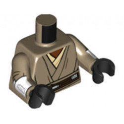 Torso SW Layered Shirt, Dark Brown Belt Pattern (Mace Windu) / Dark Tan Arms with Armor Pattern / Black Hands: {пясъчно жълт}