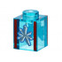 Brick 1 x 1 with Red Lines, White Crystal Pattern on Both Sides: {прозрачно светло син}