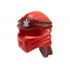 Minifigure, Headgear Ninjago Wrap Type 4 with Molded Dark Red Headband and Printed White Ninjago Logogram K Pattern: {ярко червен}