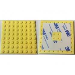 BASE PLATE 8X8, ADHESIVE: {студено жълт}