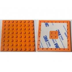 BASE PLATE 8X8, ADHESIVE: {ярко оранжев}