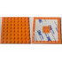 BASE PLATE 8X8, ADHESIVE: {ярко оранжев}
