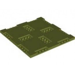 Плоча 16X16X2/3 с 8 изреза: {маслинено зелен}