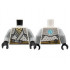 Torso Tunic, Light Bluish Gray Hems and Leaves, Shoulder Pads, Tan Scarf, Dark Tan Belt Pattern / Light Bluish Gray Arms / Black Hands : {бял}