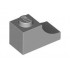 BRICK 1X2, OUTSIDE HALF ARCH, NO. 1: {умерено каменно сив}