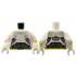Torso Armor, Light Bluish Gray Star Command Logo, Medium Lavender and Lime Trim Pattern / White Arms with Badge and Lime Stripe Pattern / White Hands : {бял}