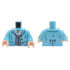 Torso Jacket with Creases, Wrinkles, Buttons, and 2 Pockets, Sand Blue Vest Pattern / Medium Azure Arms with Creases and Wrinkles Pattern / Light Nougat Hands : {умерено небесносин}