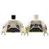 Torso Armor, Light Bluish Gray Star Command Logo, Medium Lavender and Lime Trim Pattern / White Arms with Badge, Cuff Weapon, Lime Stripe Pattern / White Hands : {бял}