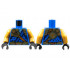 Torso Tunic with Dark Blue Trim, Gold Armor, Dark Orange Strap and Ninjago Logogram J on Back Pattern / Pearl Gold Arms / Black Hands : {ярко син}