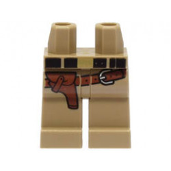 Hips and Legs with Black Belt with Gold Buckle and Reddish Brown Holster and Belt with Silver Buckle Pattern: {пясъчно жълт}